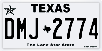 TX license plate DMJ2774
