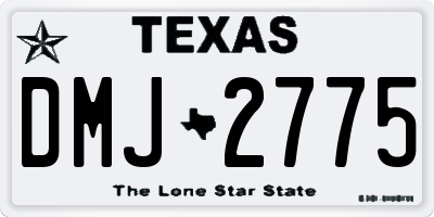 TX license plate DMJ2775