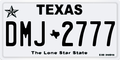TX license plate DMJ2777