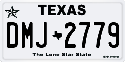 TX license plate DMJ2779