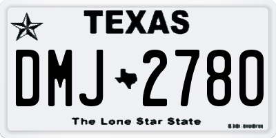 TX license plate DMJ2780
