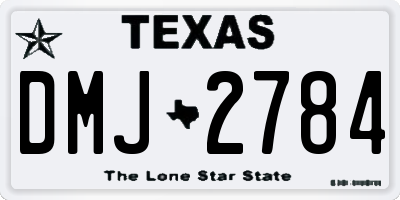 TX license plate DMJ2784