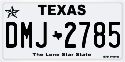 TX license plate DMJ2785