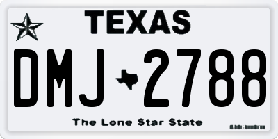 TX license plate DMJ2788