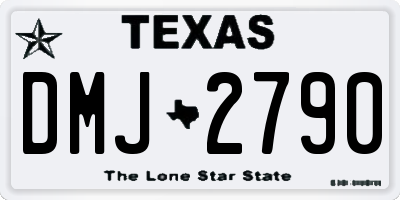TX license plate DMJ2790