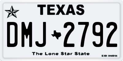 TX license plate DMJ2792