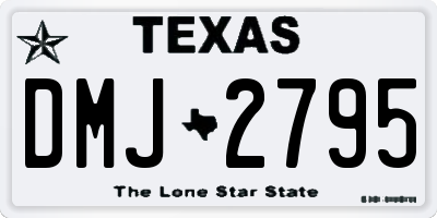 TX license plate DMJ2795