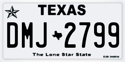 TX license plate DMJ2799