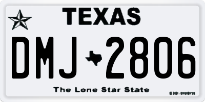 TX license plate DMJ2806