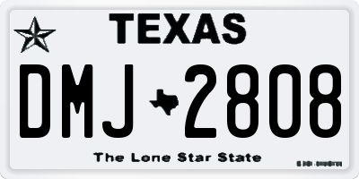 TX license plate DMJ2808
