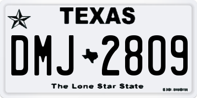 TX license plate DMJ2809