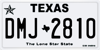 TX license plate DMJ2810