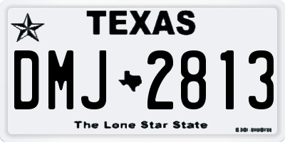 TX license plate DMJ2813