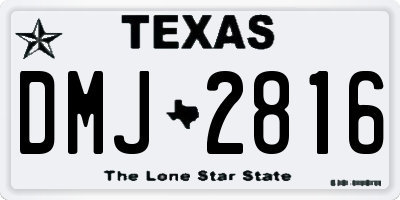 TX license plate DMJ2816