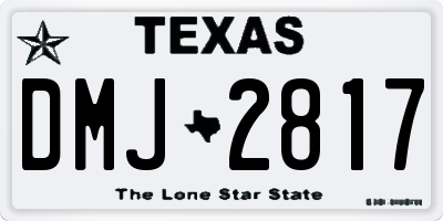 TX license plate DMJ2817