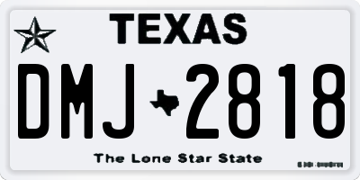 TX license plate DMJ2818