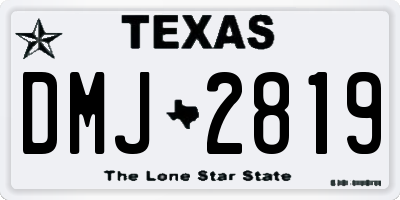 TX license plate DMJ2819