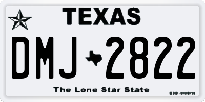 TX license plate DMJ2822
