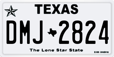 TX license plate DMJ2824