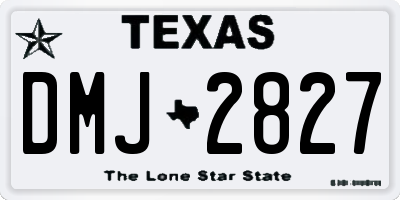 TX license plate DMJ2827
