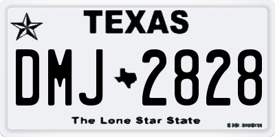 TX license plate DMJ2828