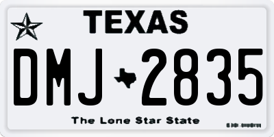 TX license plate DMJ2835