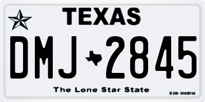 TX license plate DMJ2845