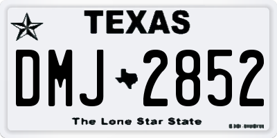 TX license plate DMJ2852