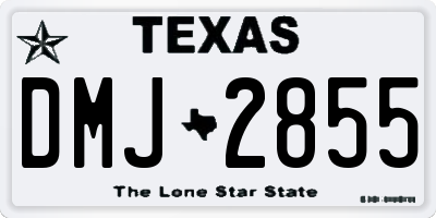 TX license plate DMJ2855