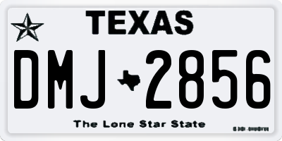 TX license plate DMJ2856