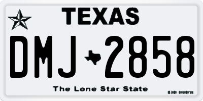 TX license plate DMJ2858