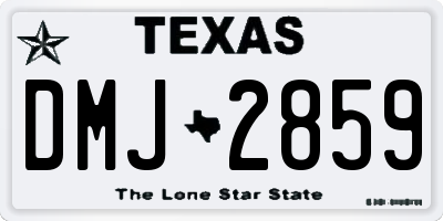 TX license plate DMJ2859