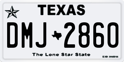 TX license plate DMJ2860