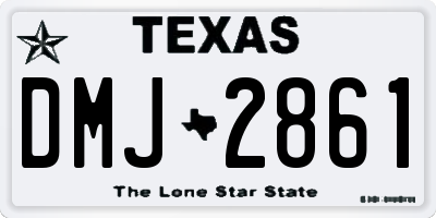 TX license plate DMJ2861