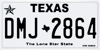 TX license plate DMJ2864