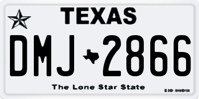 TX license plate DMJ2866