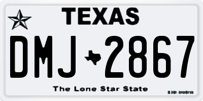 TX license plate DMJ2867