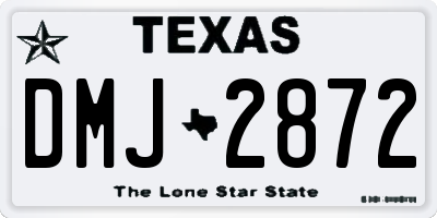 TX license plate DMJ2872