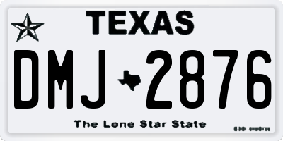 TX license plate DMJ2876