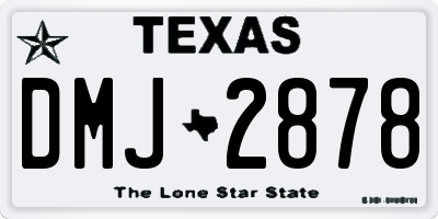 TX license plate DMJ2878