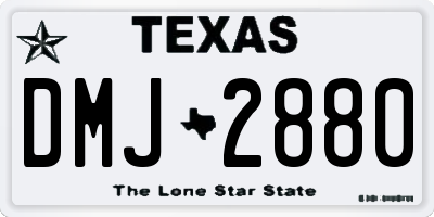 TX license plate DMJ2880
