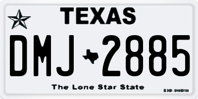 TX license plate DMJ2885