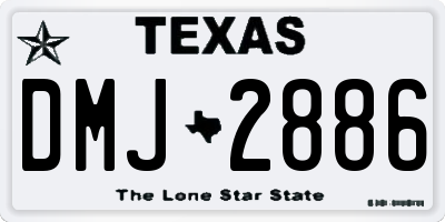 TX license plate DMJ2886