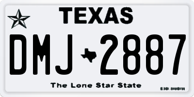 TX license plate DMJ2887
