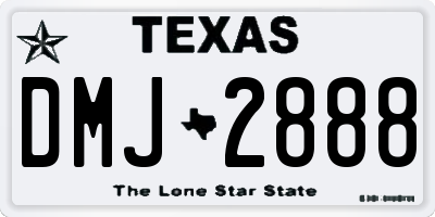 TX license plate DMJ2888