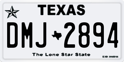 TX license plate DMJ2894