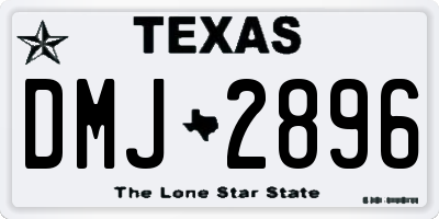 TX license plate DMJ2896