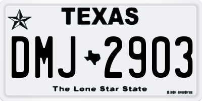 TX license plate DMJ2903