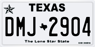 TX license plate DMJ2904