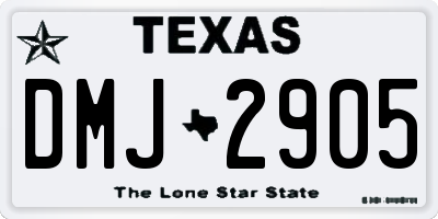 TX license plate DMJ2905